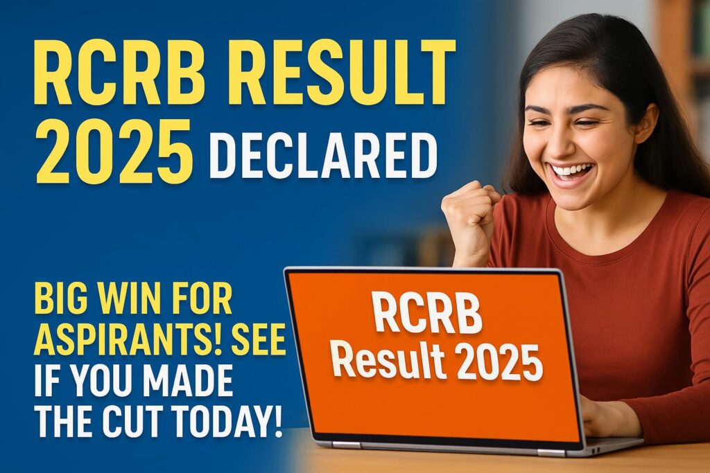 RCRB Result 2025 banner